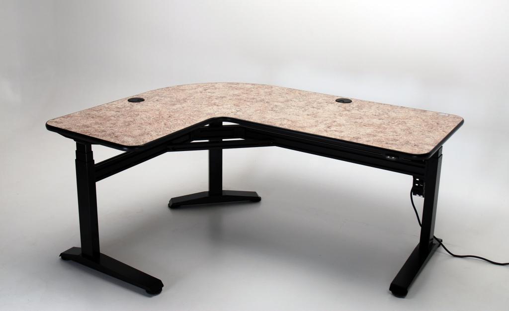 L shaped deals raisable desk